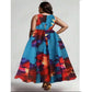 Colorful Abstract-Print Fit & Flare Midi Dress