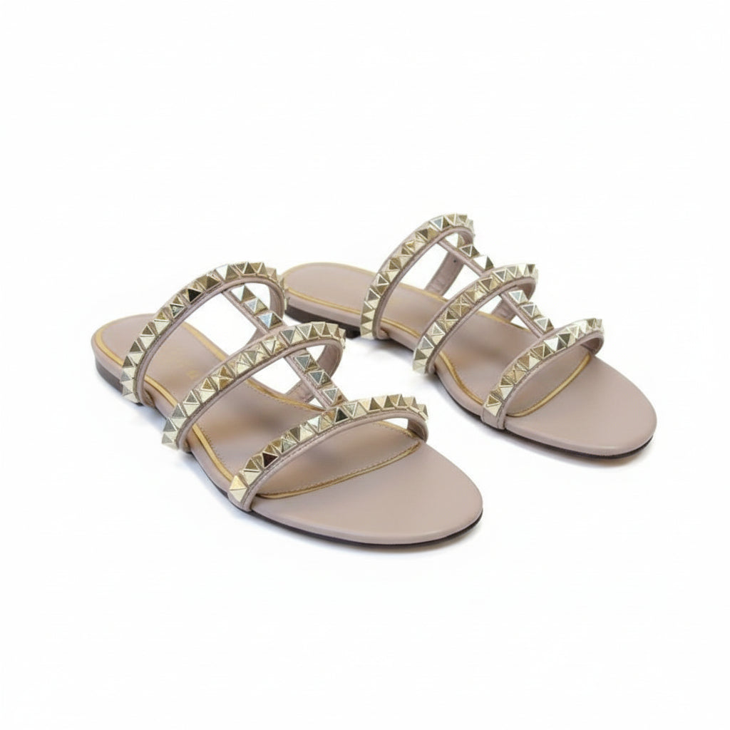 Strap Push-in Flat Sandals