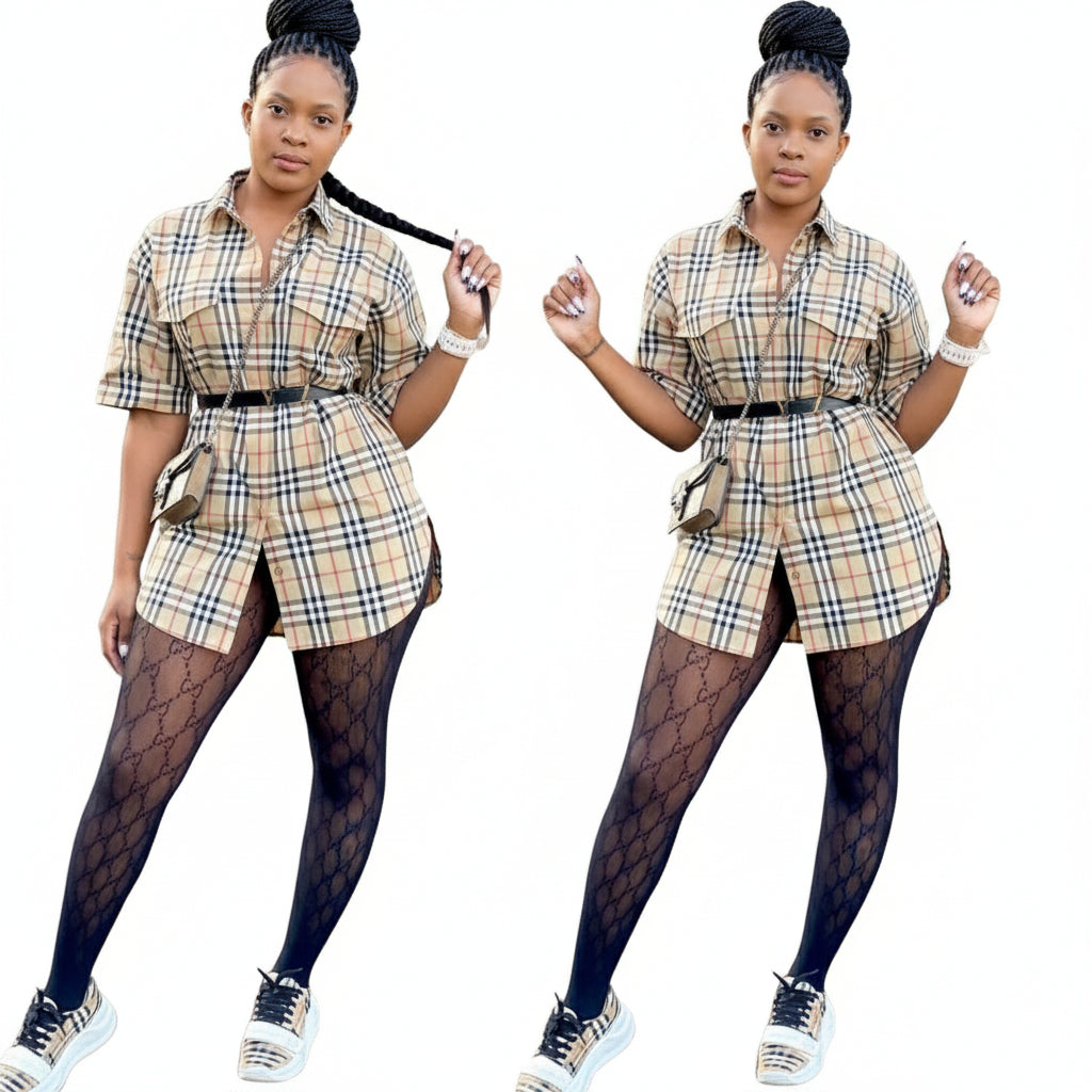 Short Sleeve Plaid Shirt