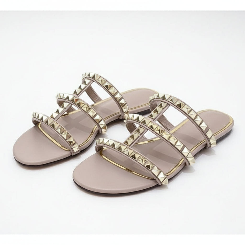 Strap Push-in Flat Sandals