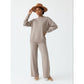 Oversized Sweater & Wide Leg Pants Knit Lounge Set