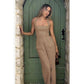 Sleeveless Wide Leg Cargo Jumpsuit.