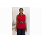 Women's Collared Waisted Belt Vest