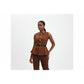 Women's Collared Waisted Belt Vest