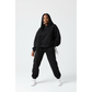 Drawstring Hoodie Crop Top & Jogger Pants