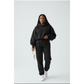 Drawstring Hoodie Crop Top & Jogger Pants