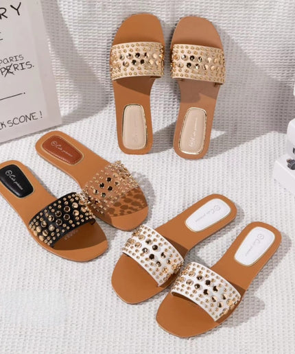 Casual Gold Flat Sandals