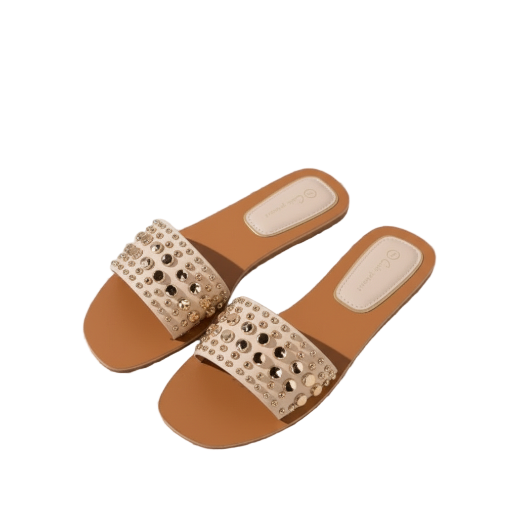 Casual Gold Flat Sandals