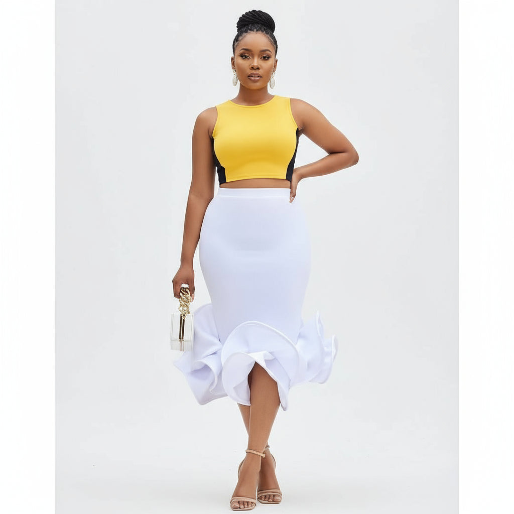 Bodycon Bottom Flare Skirt