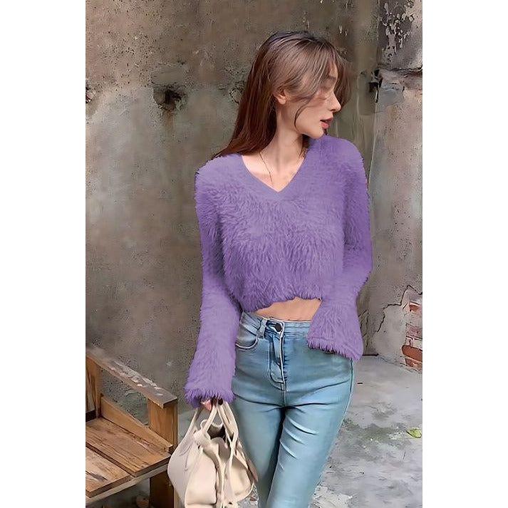 Long Sleeve V-Neck Top