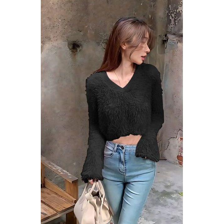 Long Sleeve V-Neck Top