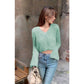 Long Sleeve V-Neck Top