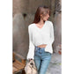 Long Sleeve V-Neck Top
