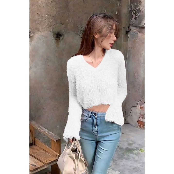 Long Sleeve V-Neck Top