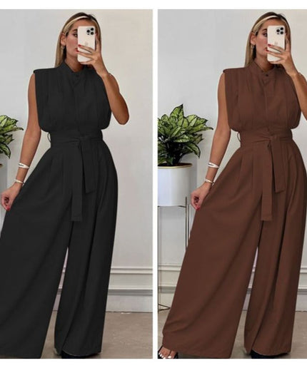 Button Detailed Palazzo Jumpsuit