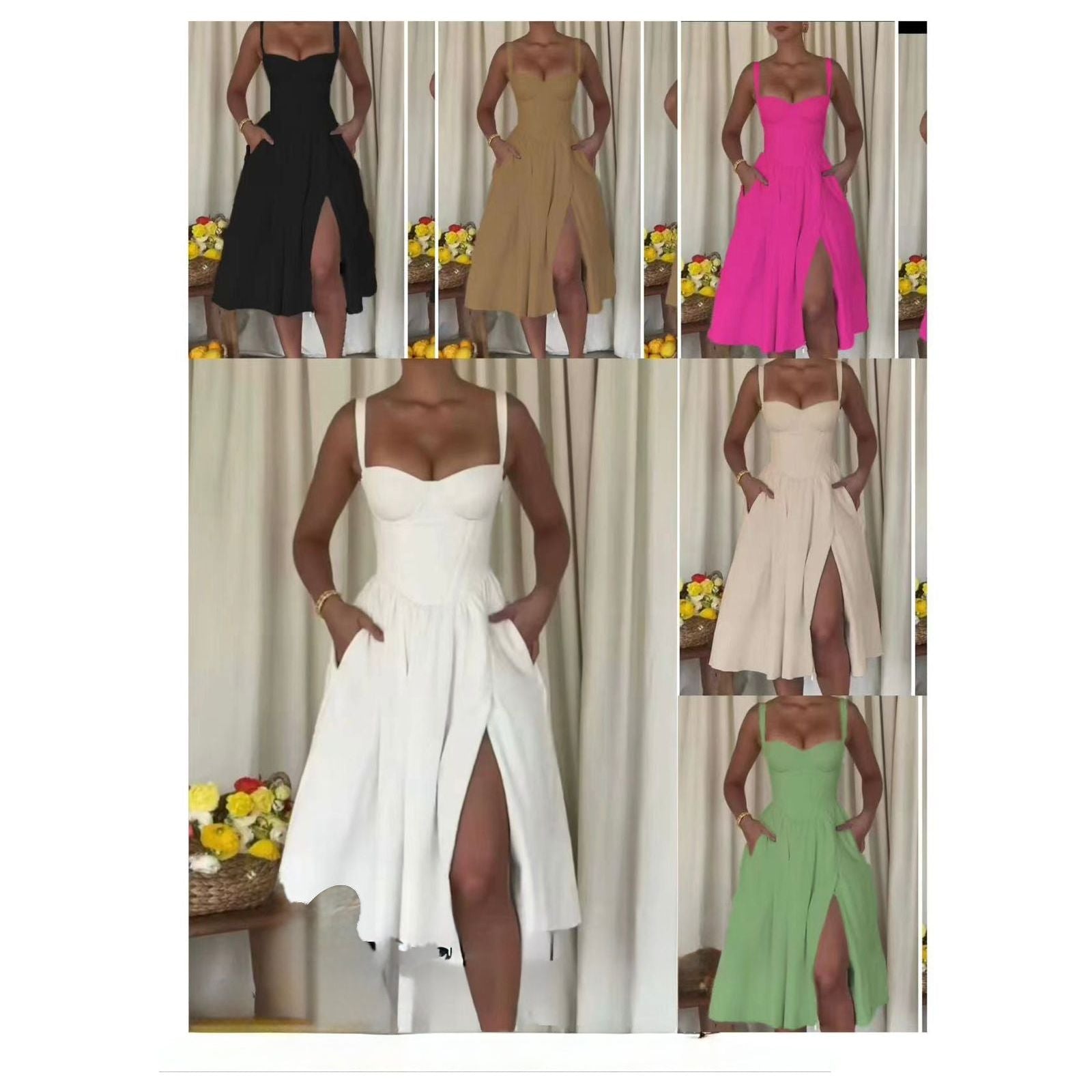 Fl Corset Spaghetti Strap Party Dress main image 0