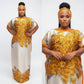 African Dashiki Spring Summer Elegant Maxi Dress.