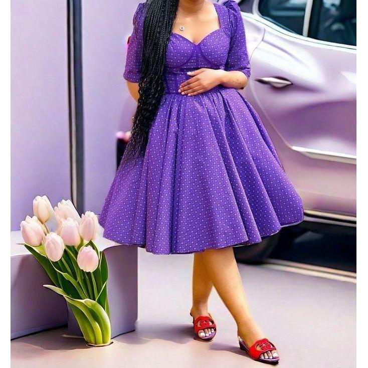 Square Neck Traditional Dress.