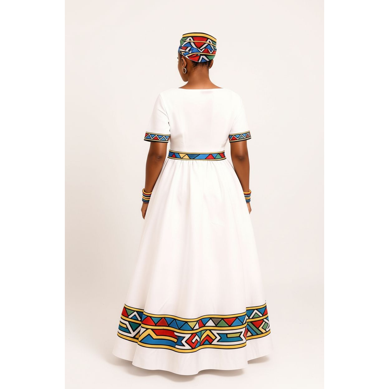 Plus Size South African Print Maxi Dress