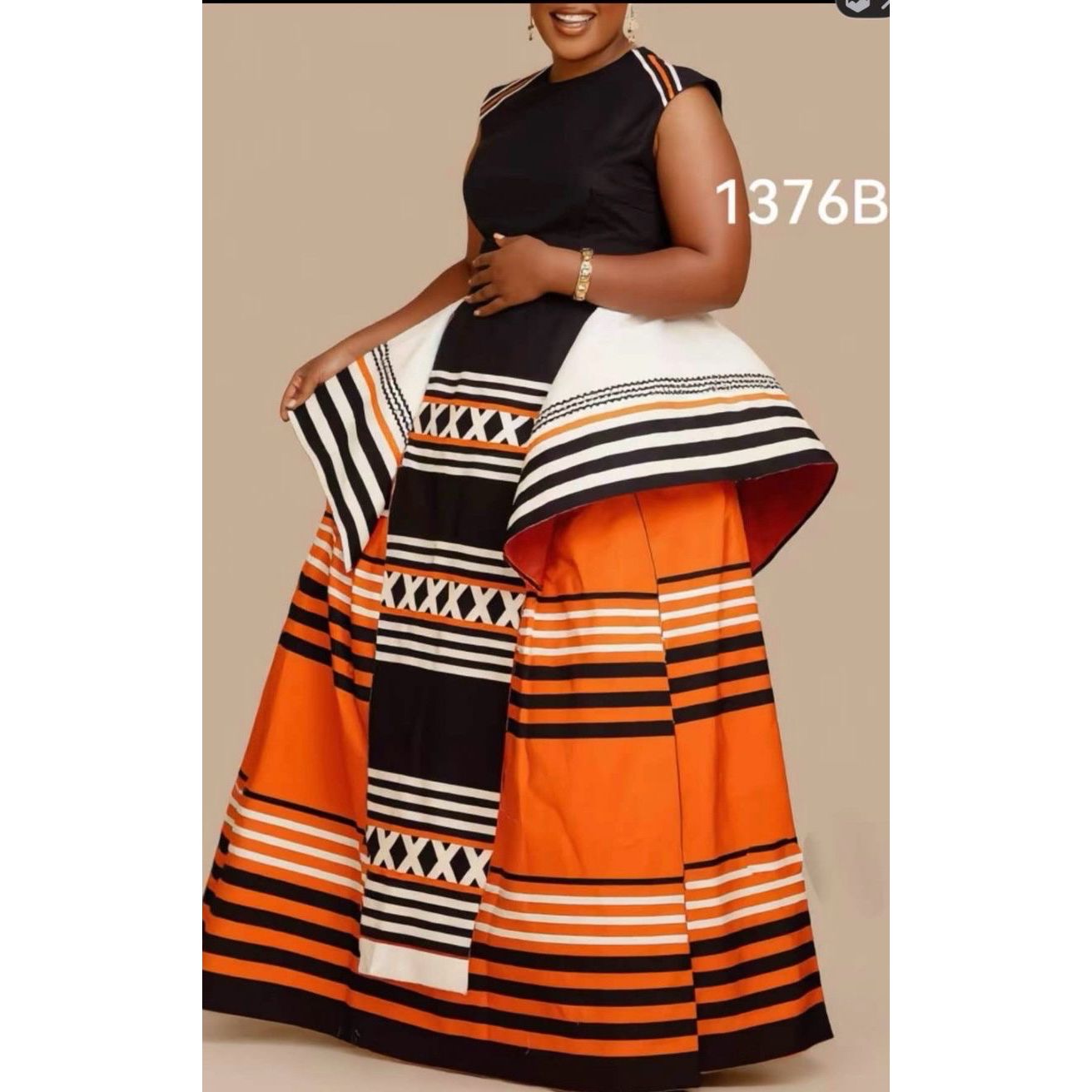 Tradiotional Printed Sleeveless Two Piece Set