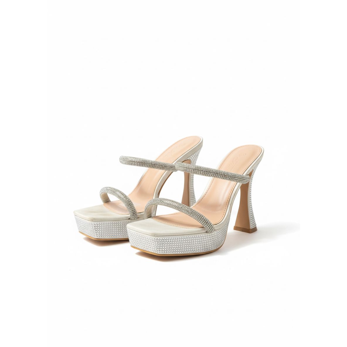 Rhinestone Mini Platform Heels