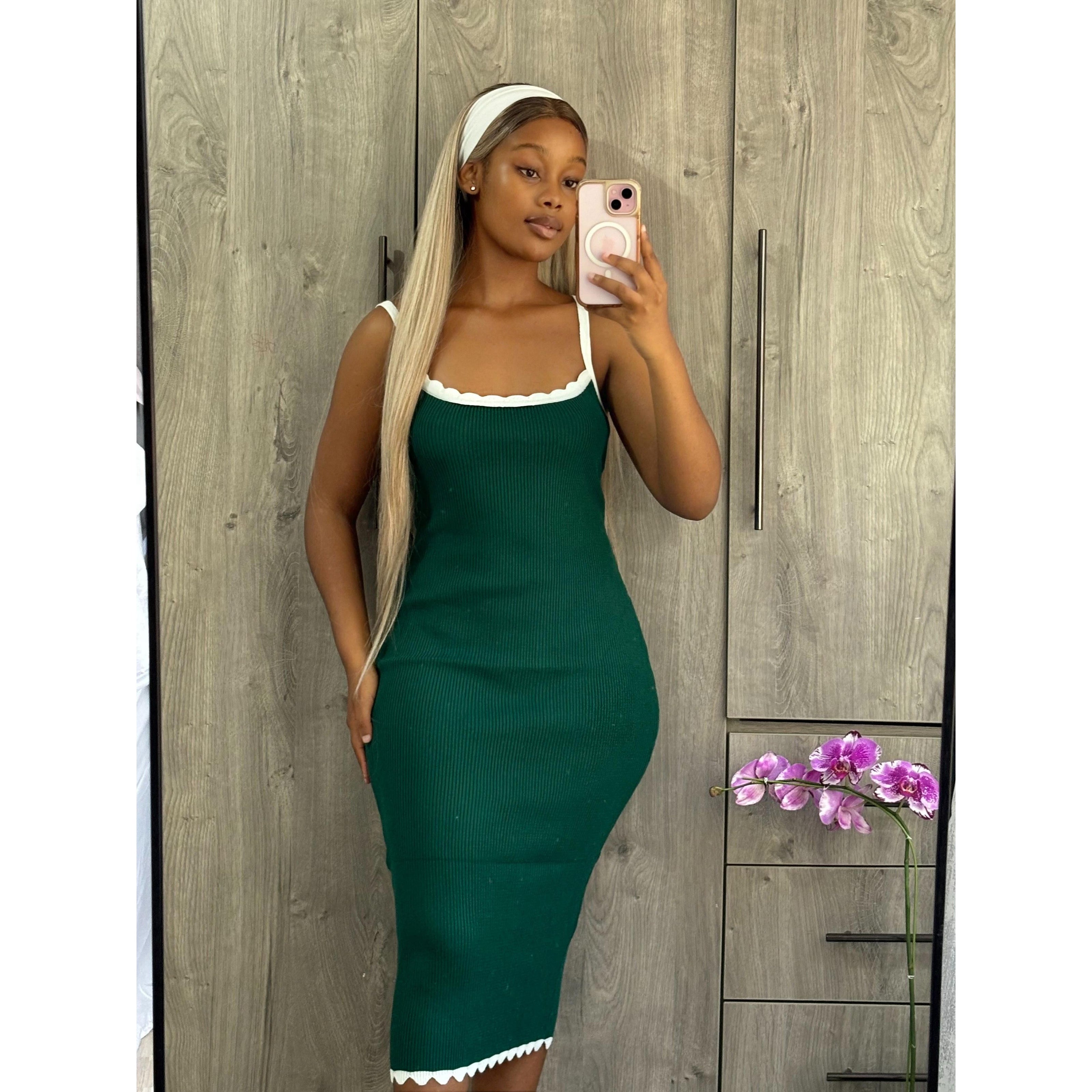 Sleeveless Square Neck Bodycon Maxi Dress