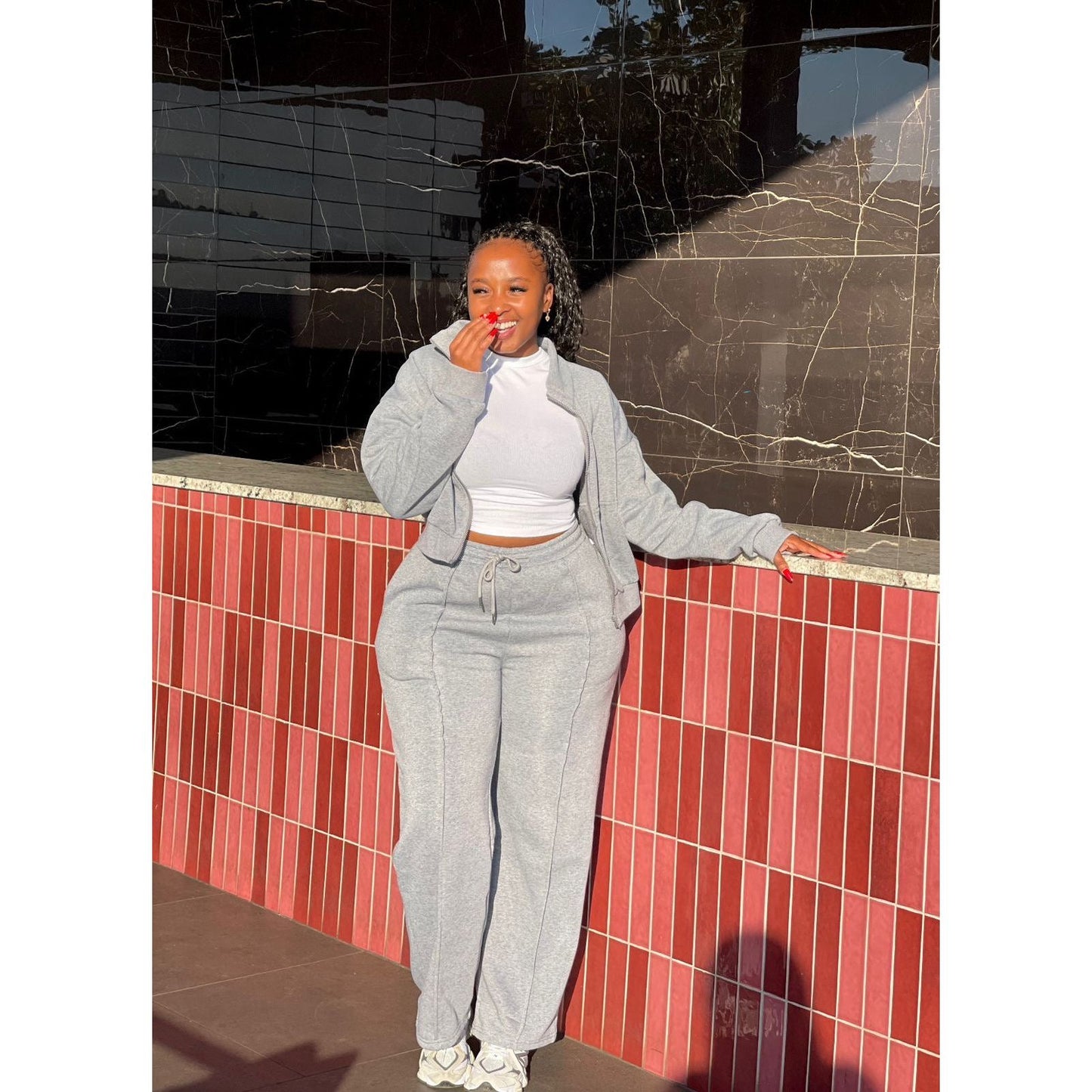 Stylish Sportswear Two Piece Tracksuit Set
