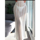 Backless Crochet Knitted Bikini Cover Up Dress.