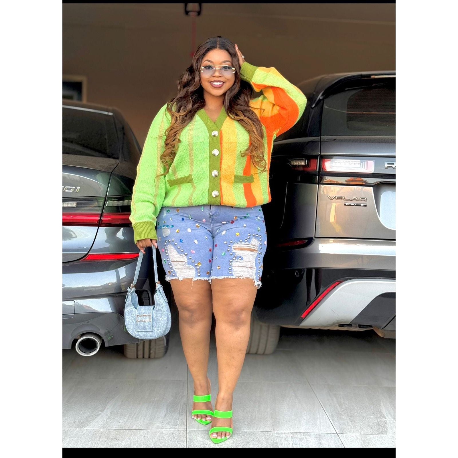 Colorblock Knitted Cardigan Sweater