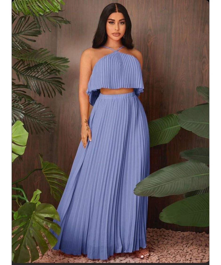 Natural Halter Top/Skirt Set main image 0