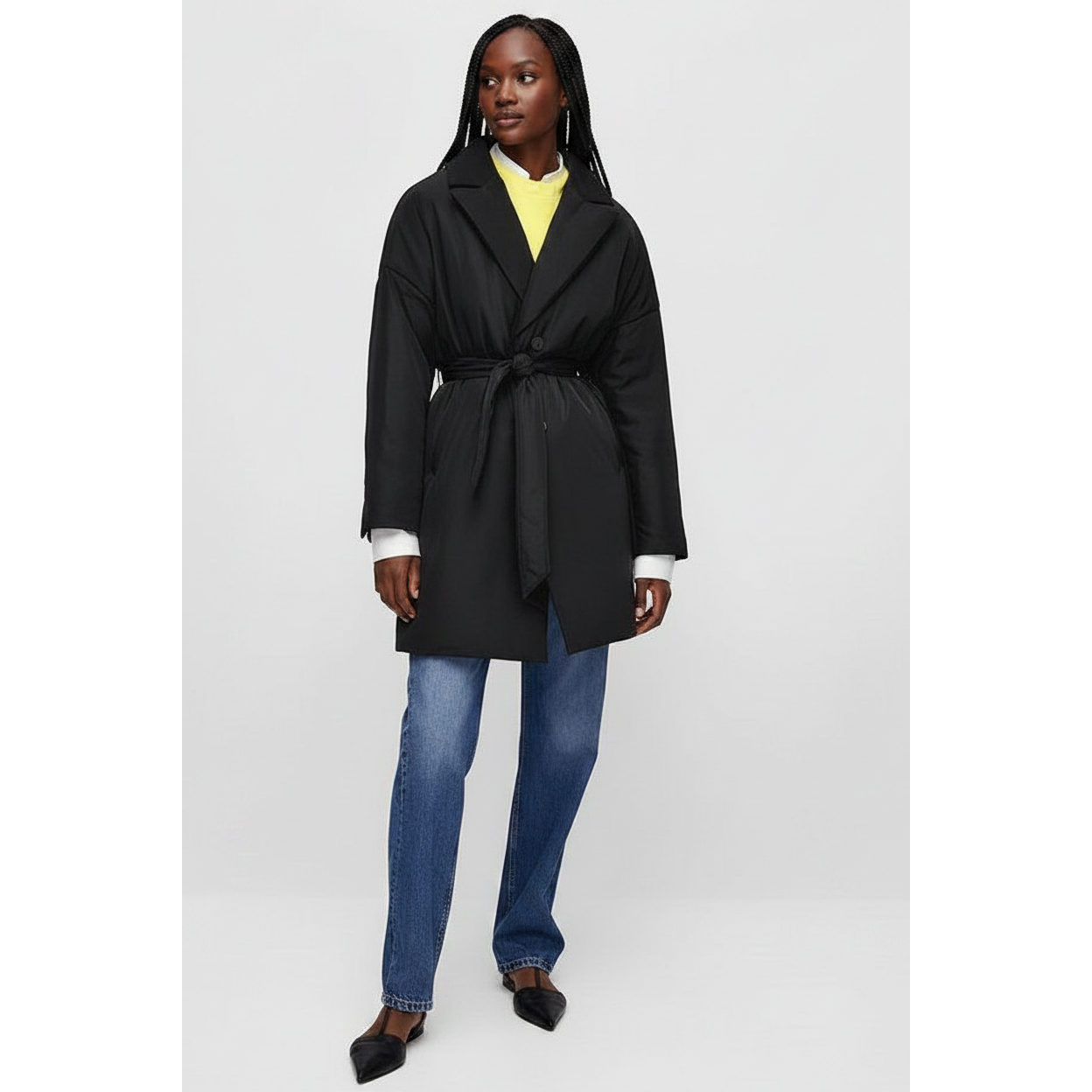 Belted Longsleeve Bomber Jacket