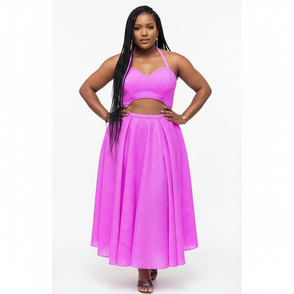 Sleeveless Open Waste Dress
