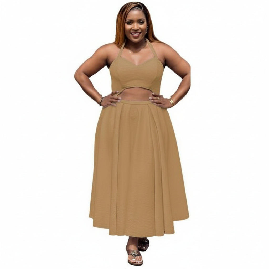 Sleeveless Open Waste Dress