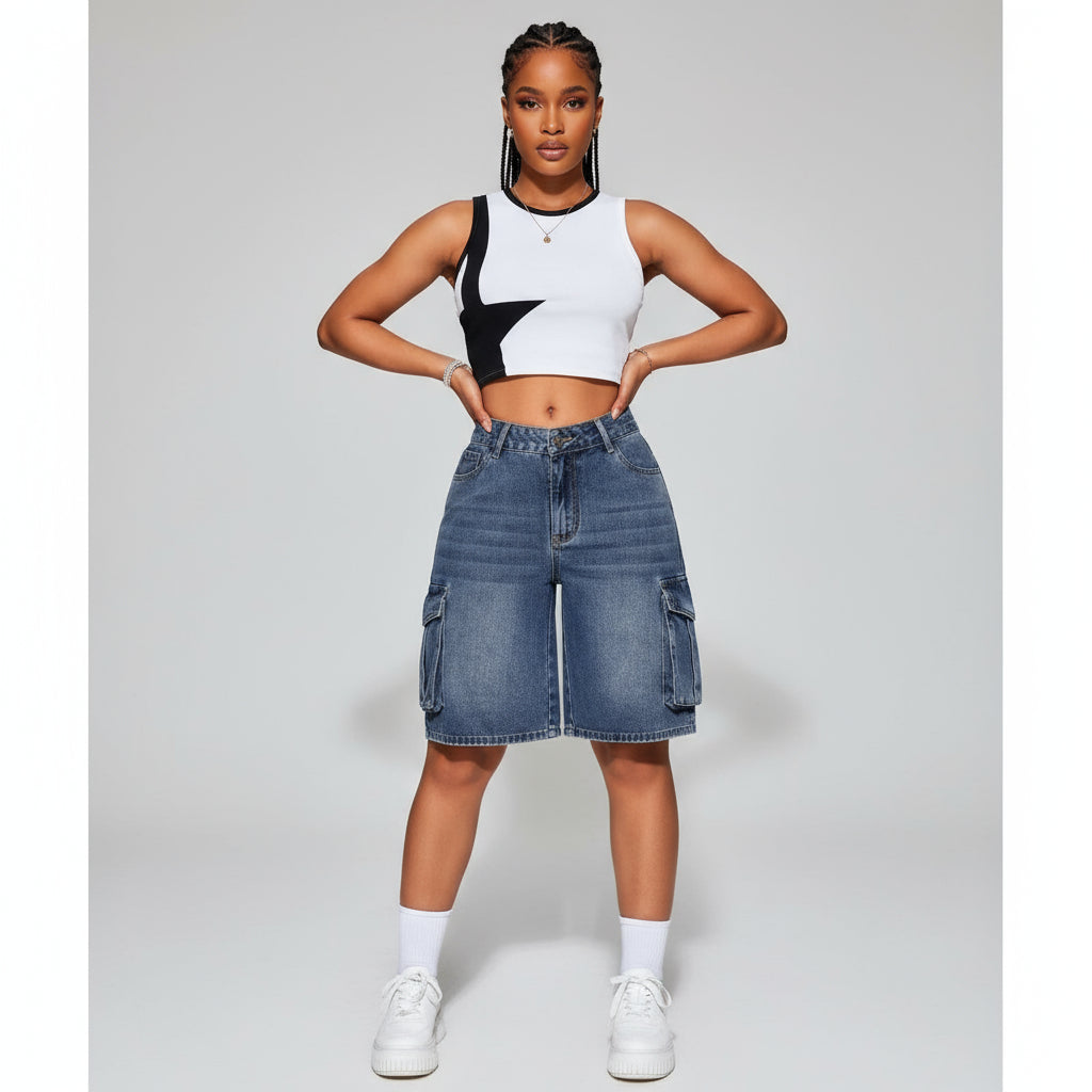 Cargo Side Pocket Deinm Short