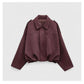 Trendy Oversized Faux Suede Bomber Jacket