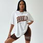 Short Sleeve Ladies Brooklyn Printed T Shirt and Tight Pants Set.