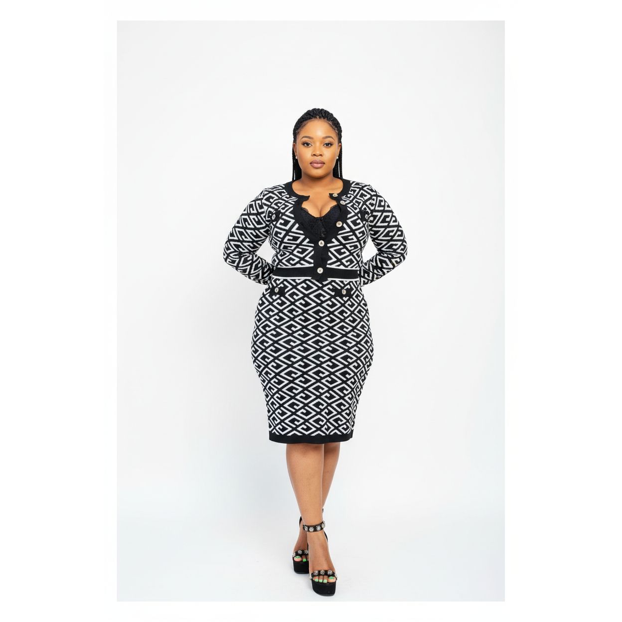 Vintage Buttoned Set