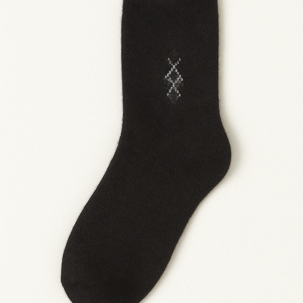High Socks with Print Warm Soft Wool