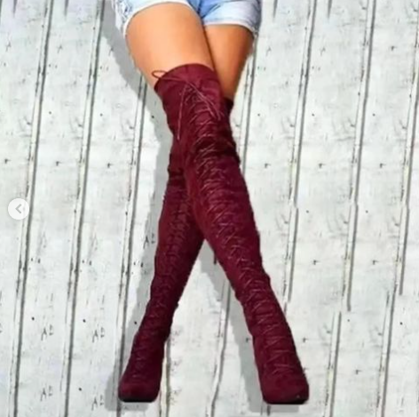 Suede Thick Heel Boots