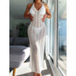 Backless Crochet Knitted Bikini Cover Up Dress.