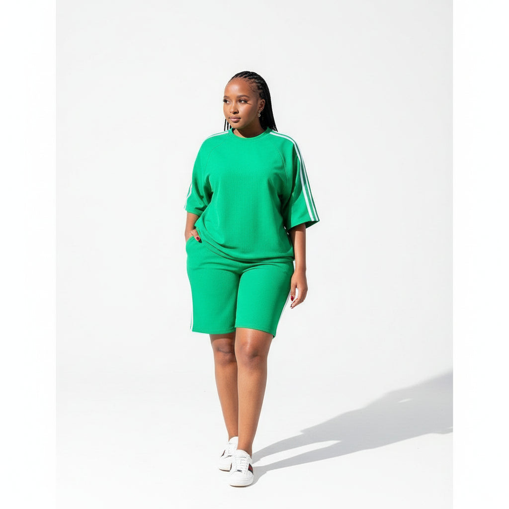 Rapper Loose-Fit 2pcs T-Shirt And Shorts Set