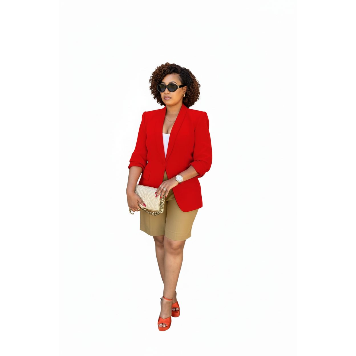 Single Button Slim Fit Blazer.