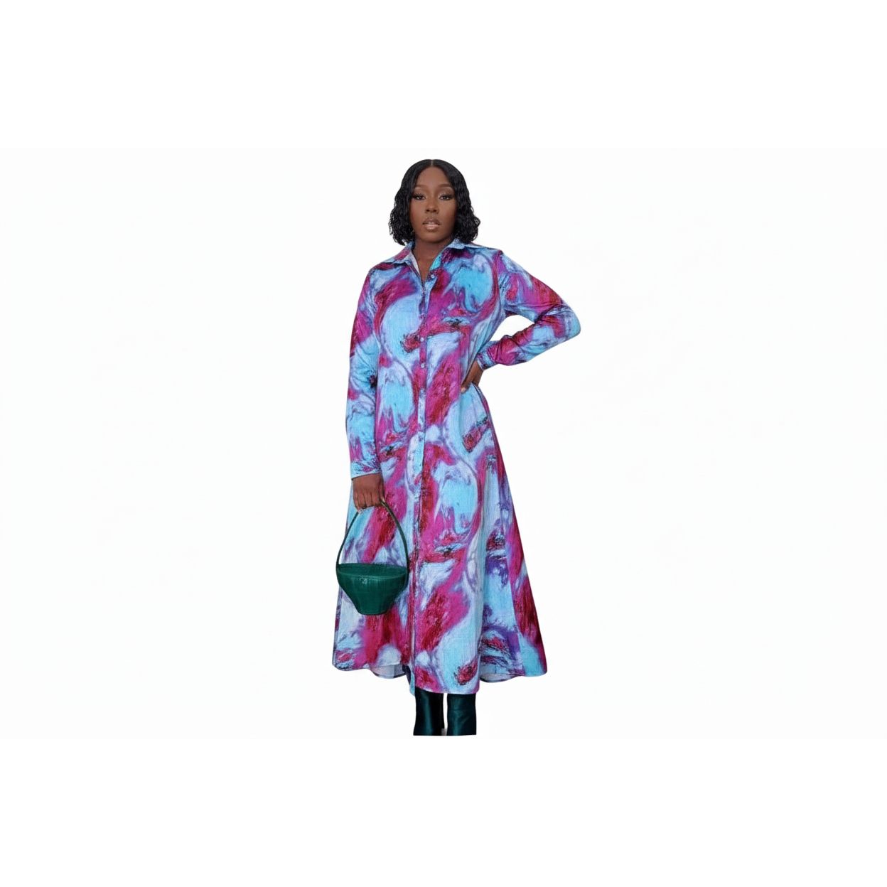 Hidden Gems Satin Midi Dress.