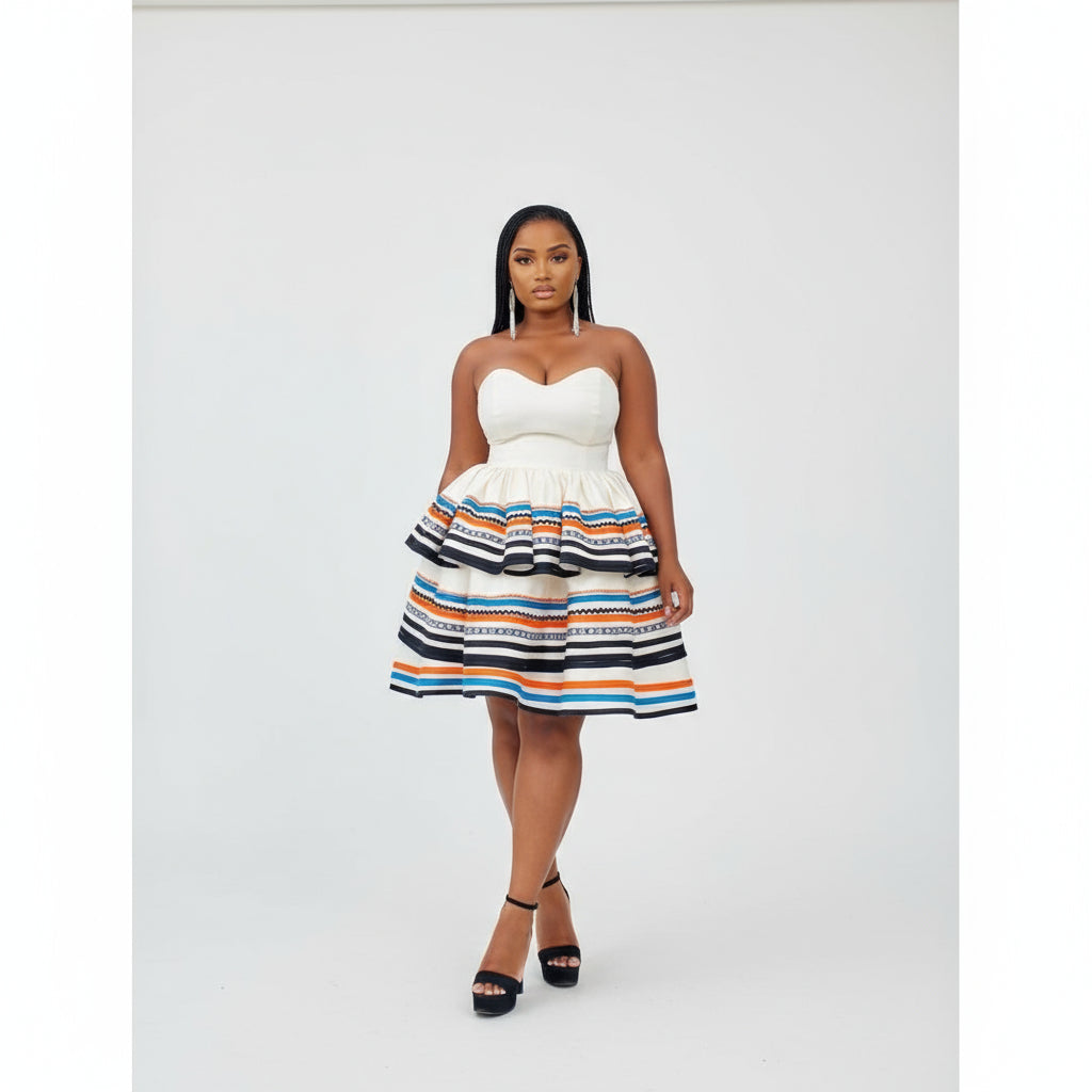 Ankara Traditional Boobtube Dress.