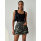 Camouflage Denim Mini Skirts