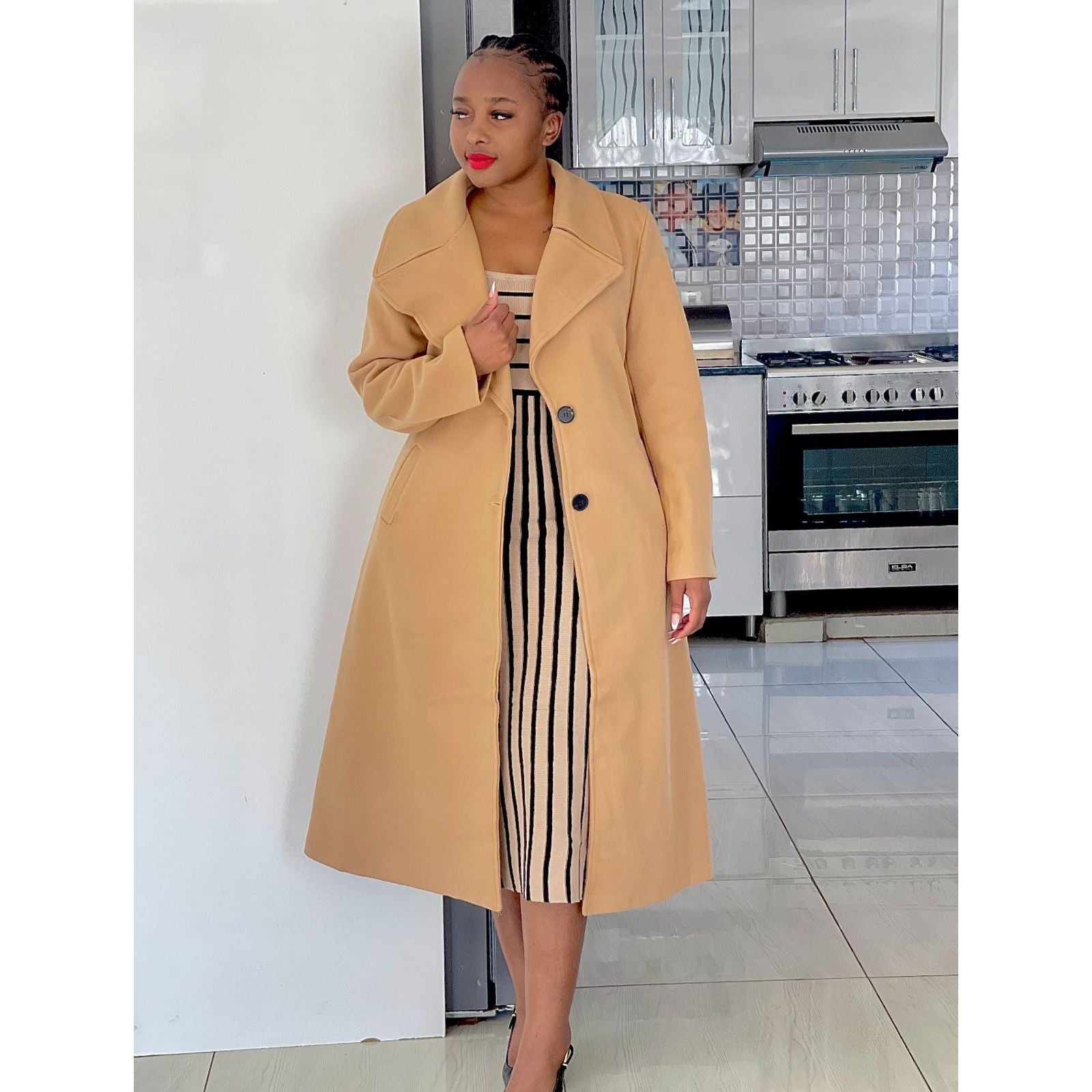 Classy Solid Color Coat