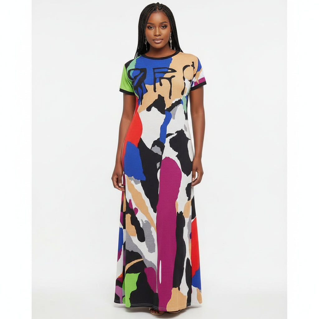 Gert Multicolor Print block dress.