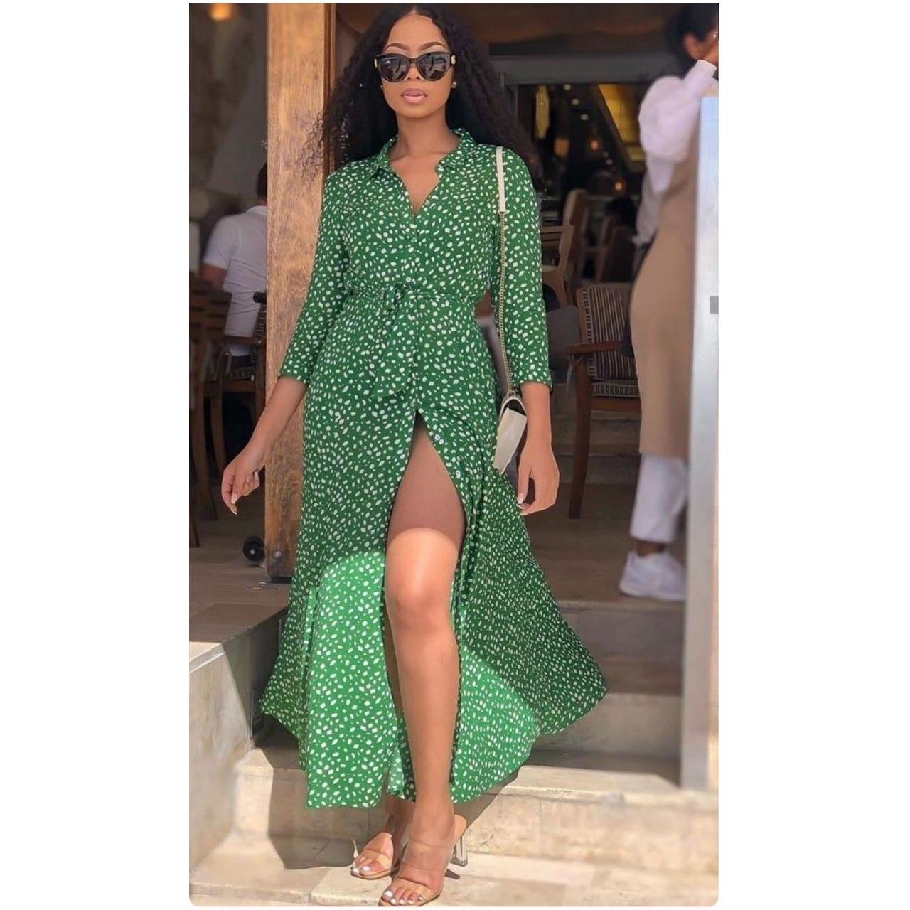 Sexy Buttoned Maxi Dress