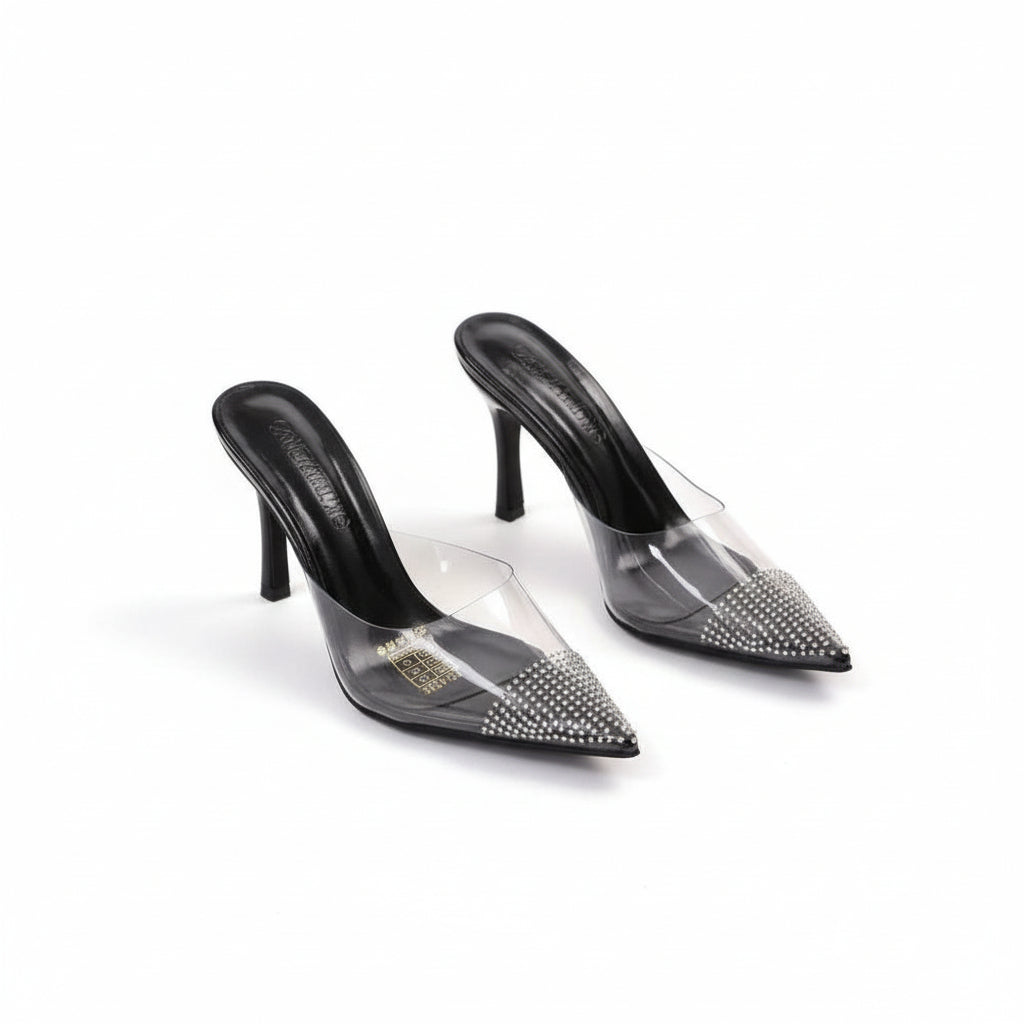 Transparent Rhinestone Heel