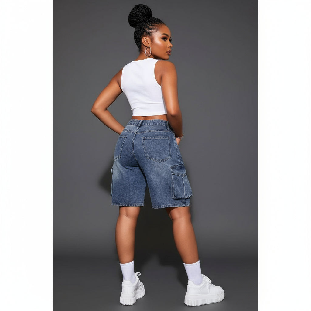 Cargo Side Pocket Deinm Short